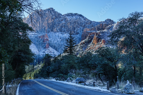 Snow Blankets the Mountains of Sedona Arizona