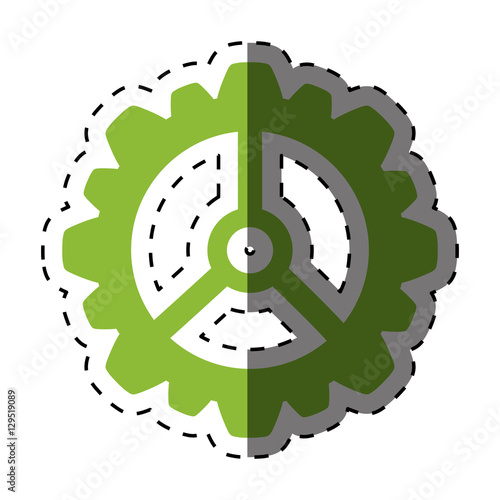 gear cog wheel icon vector illustration graphic design