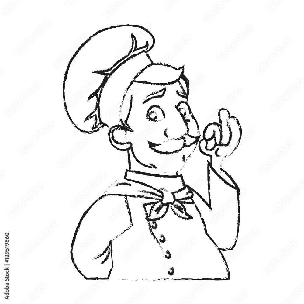 Male chef cartoon icon. Worker occupation profession and restaurant theme. Isolated design. Vector illustration Male chef cartoon icon. Worker occupation profession and restaurant theme. Isolated design. Vector illustration