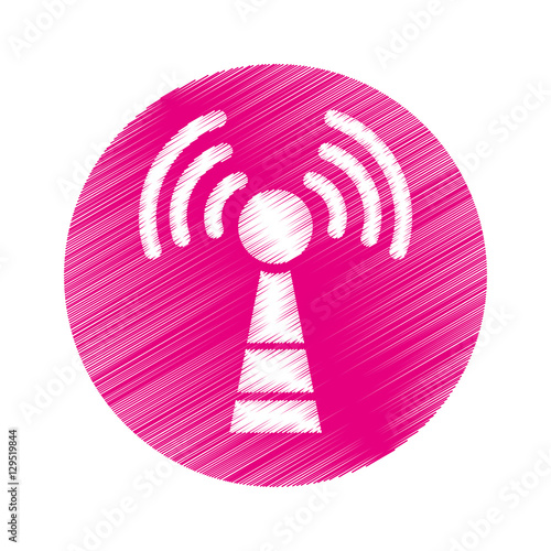 antenna communication technology icon vector illustration graphic design