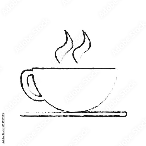 Coffee cup icon. Drink breakfast beverage and restaurant theme. Isolated design. Vector illustration