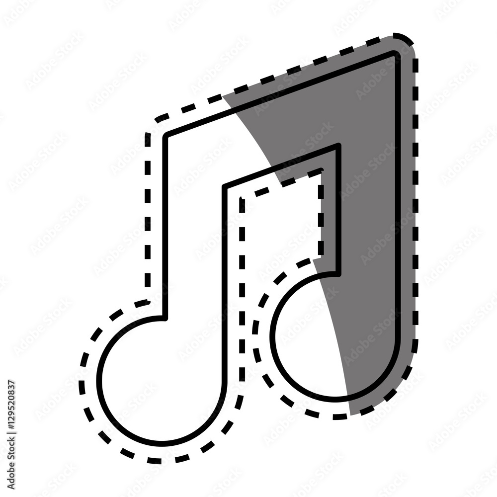 Music note symbol icon vector illustration graphic design Music note symbol icon vector illustration graphic design
