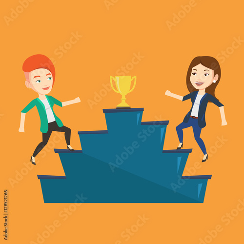 Businesswomen competing for the business award.