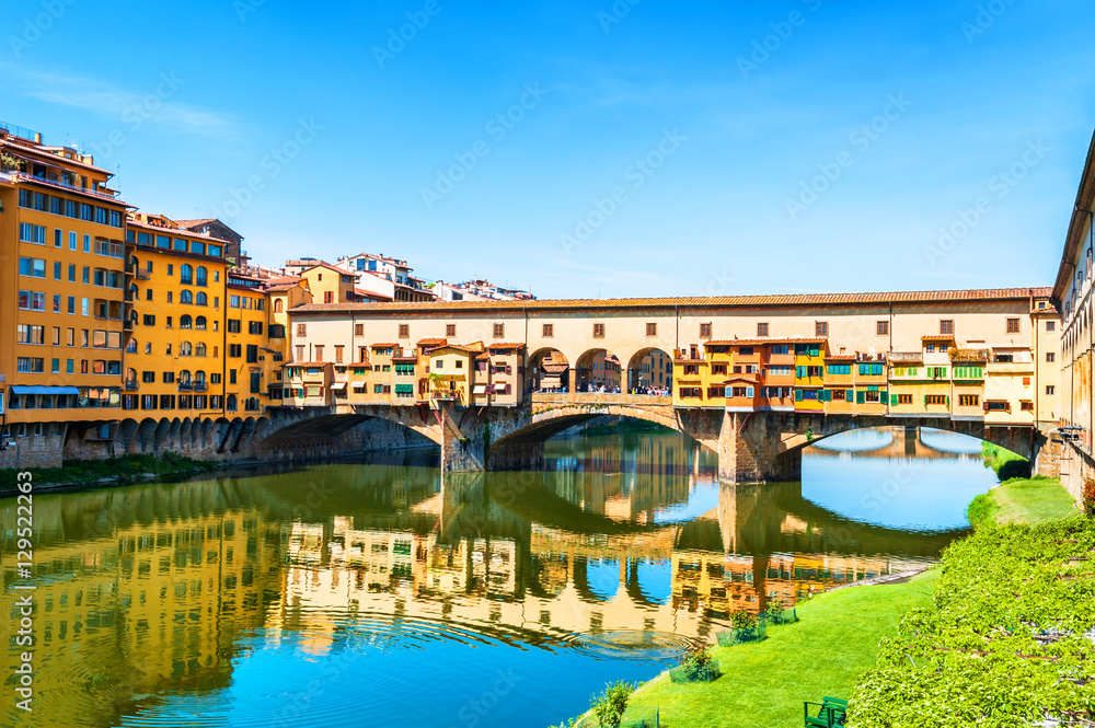 Famous landmark Ponte Vecchio in Florence, Italy.