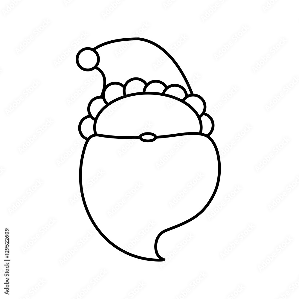 Santa claus xmas cartoon icon vector illustration graphic design