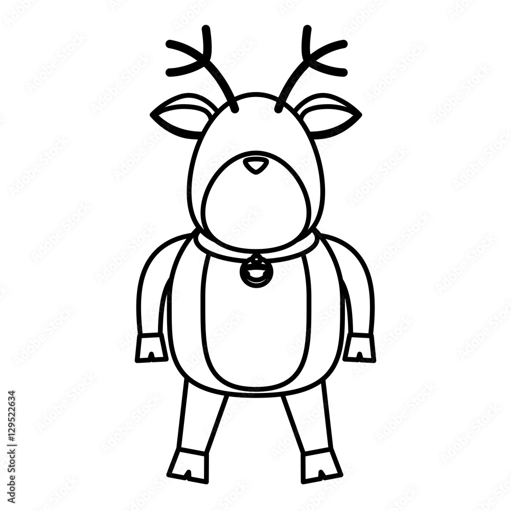 Reindeer xmas cartoon icon vector illustration graphic design Reindeer xmas cartoon icon vector illustration graphic design