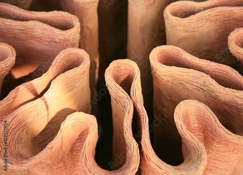 The surface of pottery