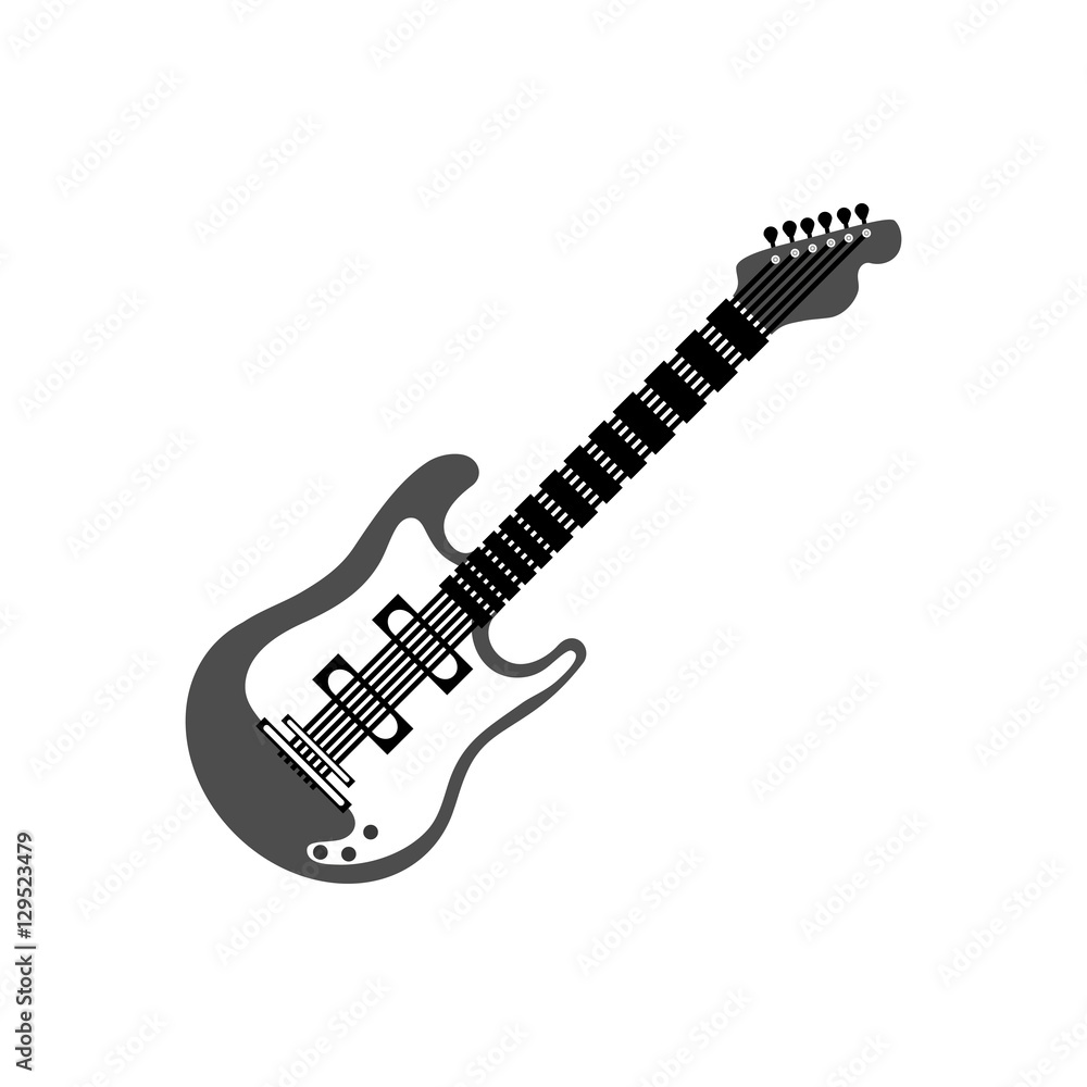 Naklejka premium Electric guitar music instrument icon vector illustration graphic design