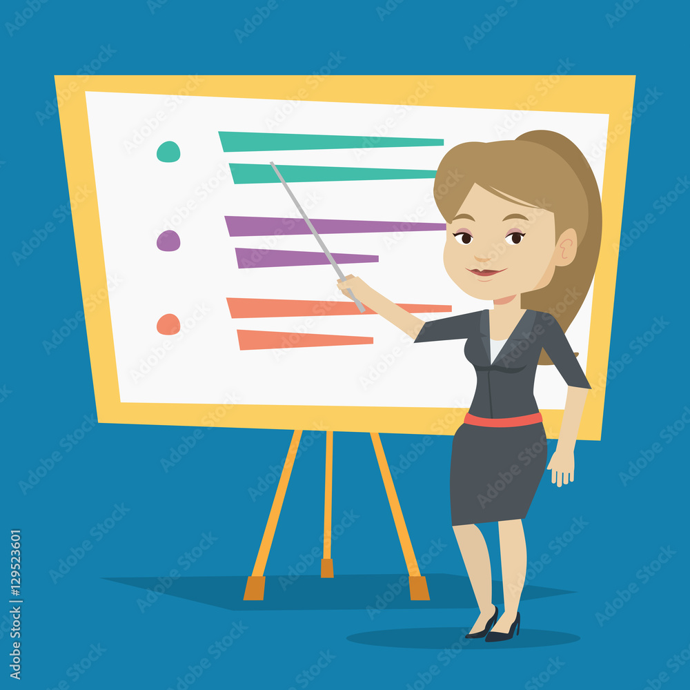 Teacher or student standing in front of board. Teacher or student standing in front of board.