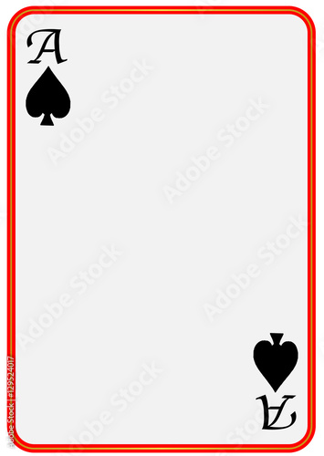 Blank Playing Card Ace Spades
