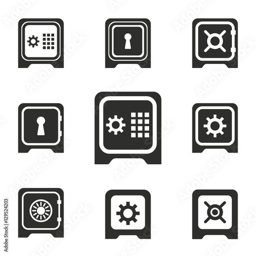 Safe icon set.