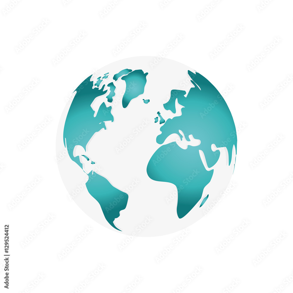 Earth world planet icon vector illustration graphic design