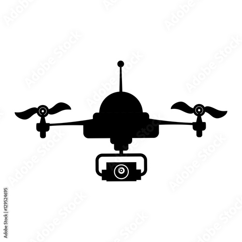 Drone robot technology icon vector illustration graphic design