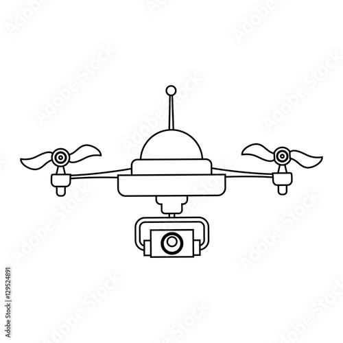 Drone robot technology icon vector illustration graphic design