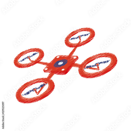 Drone robot technology icon vector illustration graphic design