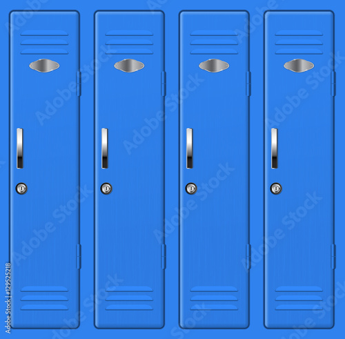 Blue school lockers