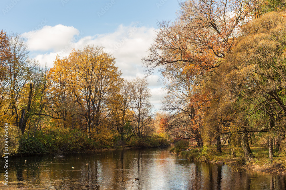 autumn landscape with river autumn landscape with river