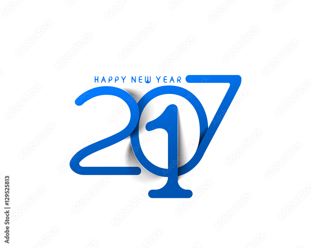Happy new year 2017 Text Design Happy new year 2017 Text Design