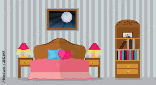 bedroom illustrated