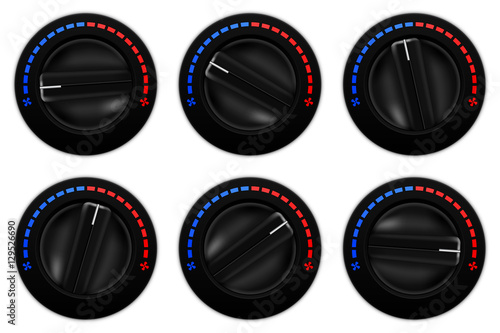 Fan temperature knob switch. Car air conditioning system