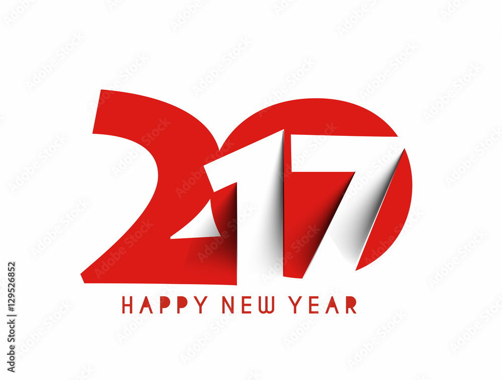 Happy new year 2017 Text Design