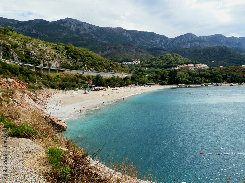 Beautiful beach in Montenegro