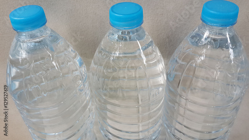 Three bottles of water