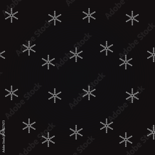 Snow falling snowflakes on a black background