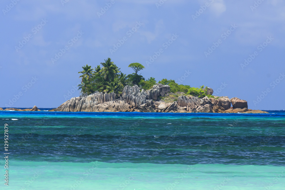 Little island in Seychelles