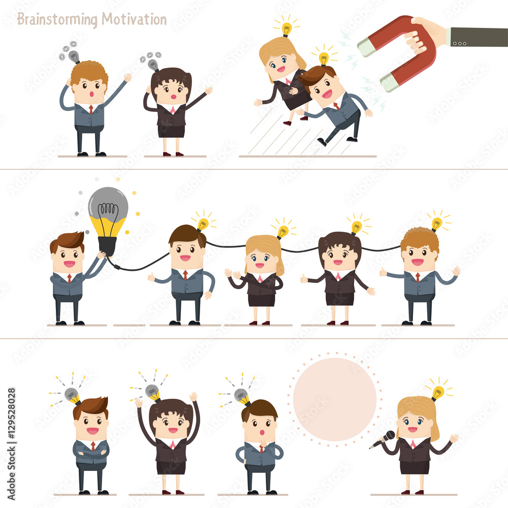 collaborative teamwork share ideas and brainstorming together. businessman and businesswoman discussion with partnership