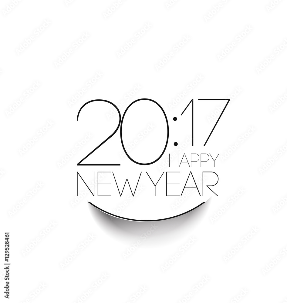 Happy new year 2017 Text Design Happy new year 2017 Text Design