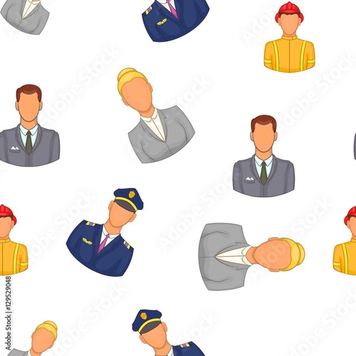 Profession pattern. Cartoon illustration of profession vector pattern for web