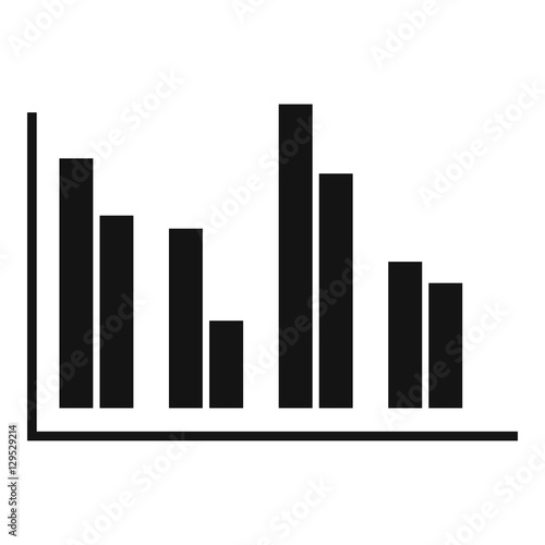 Financial analysis chart icon. Simple illustration of financial analysis chart vector icon for web design