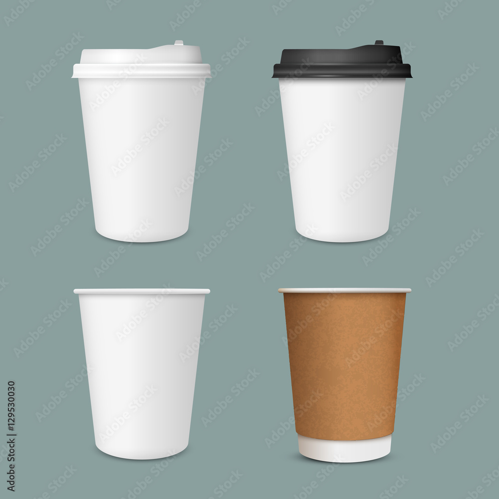 3D Realistic set of paper Coffee Cups 3D Realistic set of paper Coffee Cups