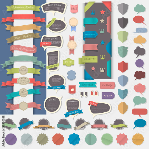 Big set of web design elements