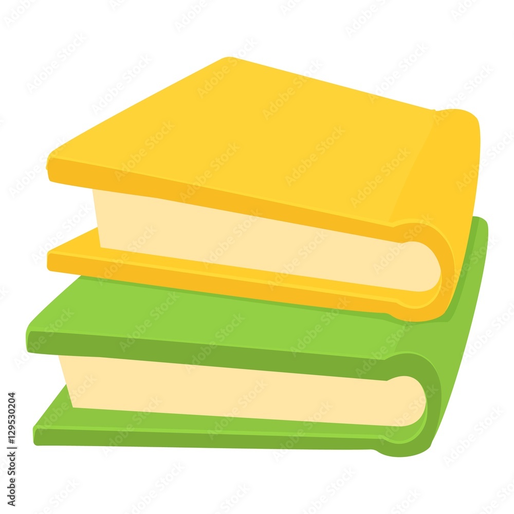 Two books icon. Cartoon illustration of two books vector icon for web Two books icon. Cartoon illustration of two books vector icon for web