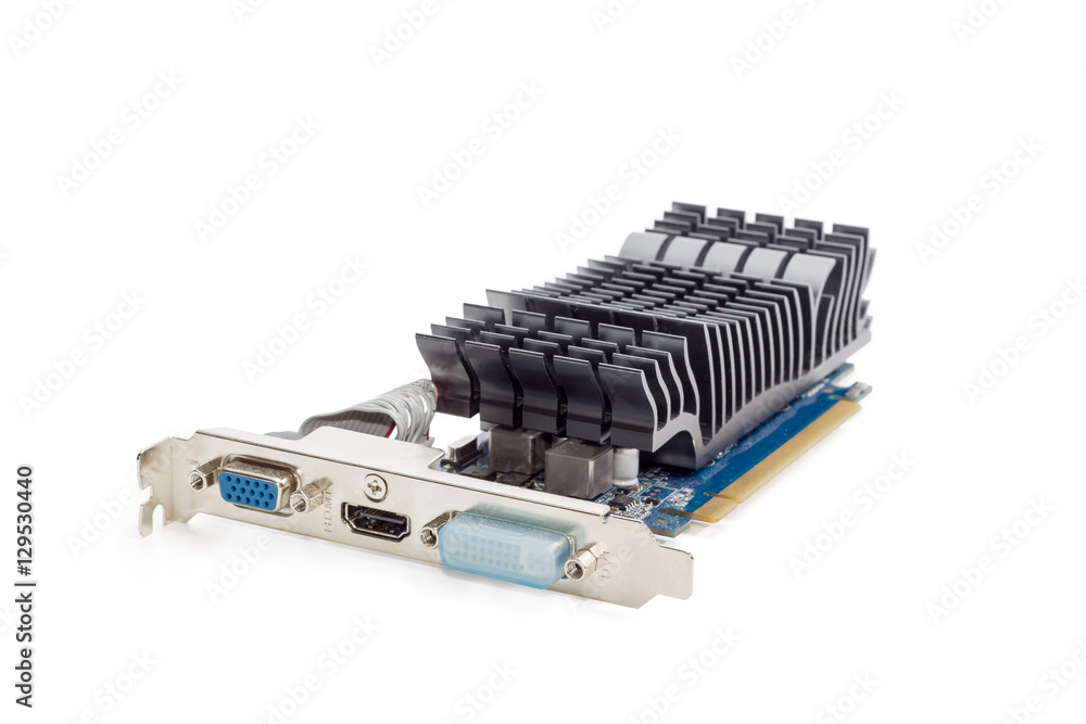 Graphics card equipped with heat sink without fan Graphics card equipped with heat sink without fan