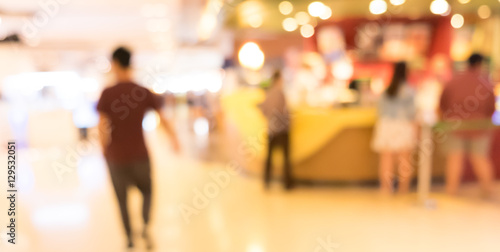 Blurred Shopping mall Interior background