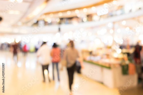 Blurred Shopping mall Interior background