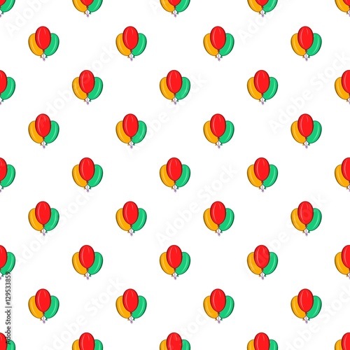 Air balloons pattern. Cartoon illustration of air balloons vector pattern for web