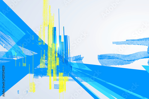 Abstract graphic design, a sense of science and technology background.
