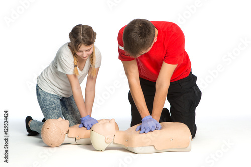 Obraz na płótnie First aid training 