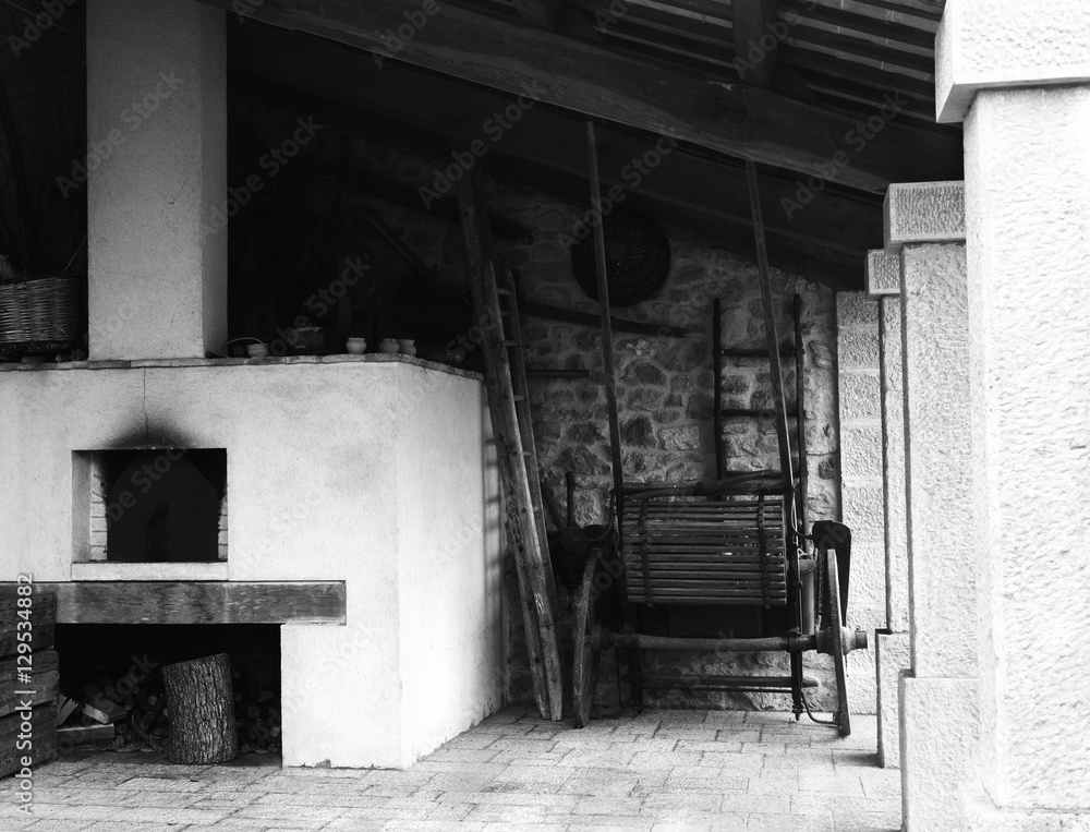 Obraz premium Stary kamienny piec.