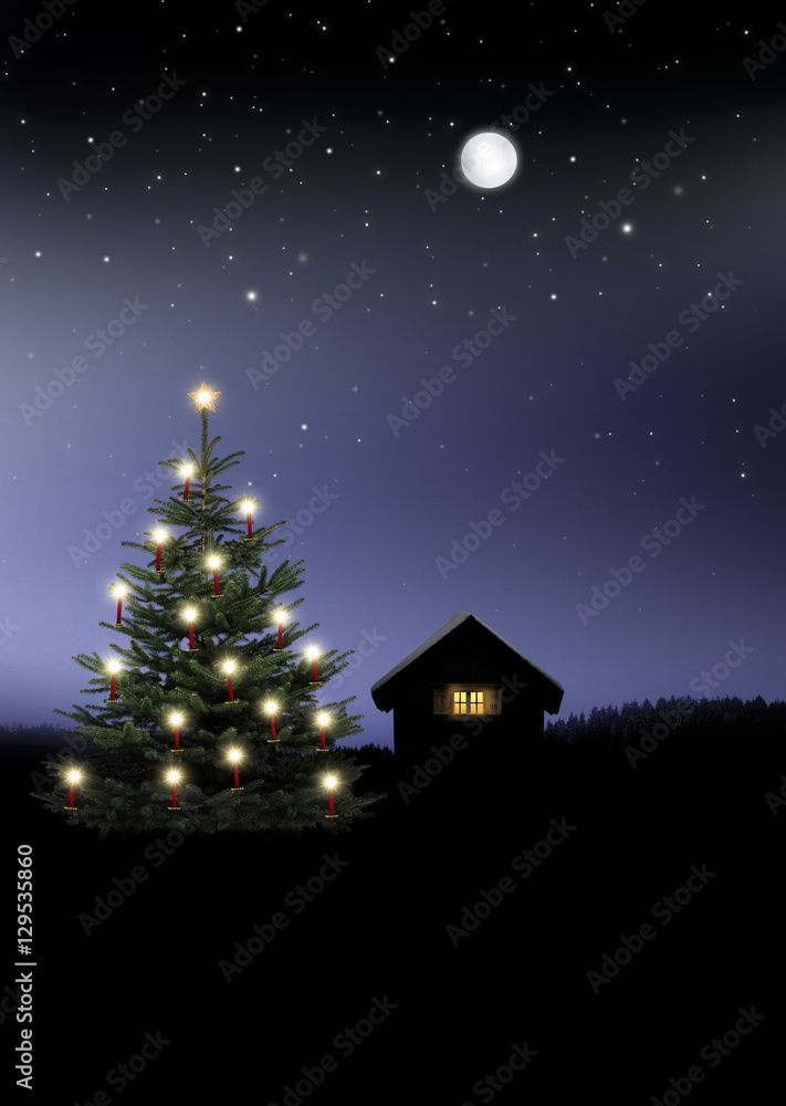 Weihnachtsbaum mit Kerzen Weihnachtsbaum mit Kerzen