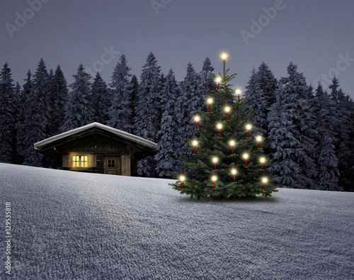 Weihnachtsbaum mit Kerzen
