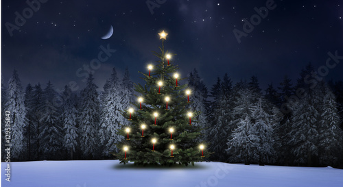 Weihnachtsbaum mit Kerzen