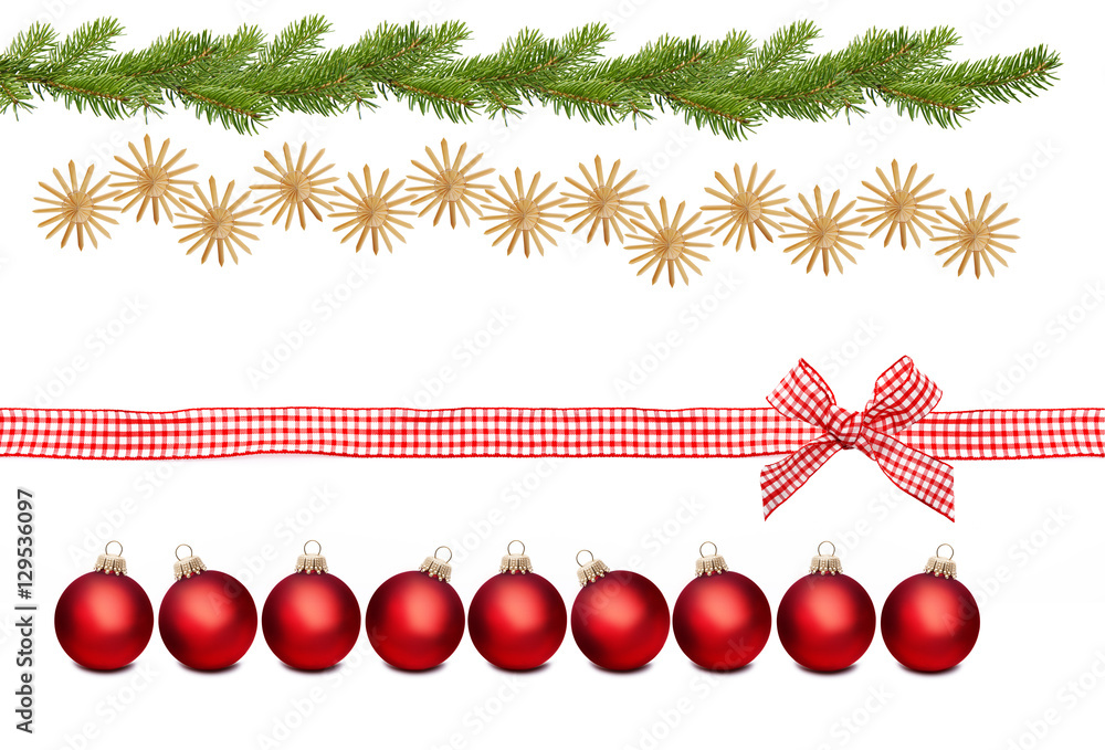 Weihnachtliche Bordüre StockFoto Adobe Stock