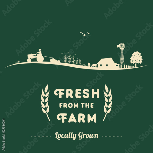 Fresh from the farm label