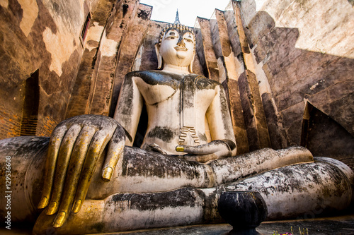 ancient remains of world heritage sukhothai historical park Thai