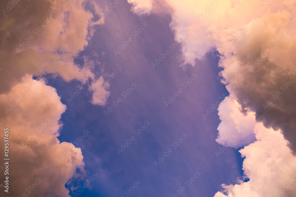Sky cloud gold with blue wonderful